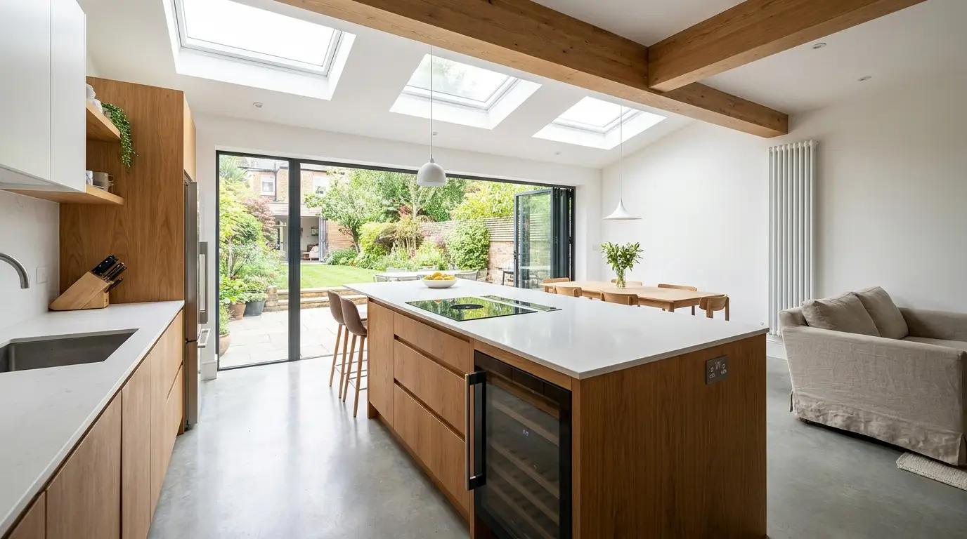 Open-plan kitchen extension